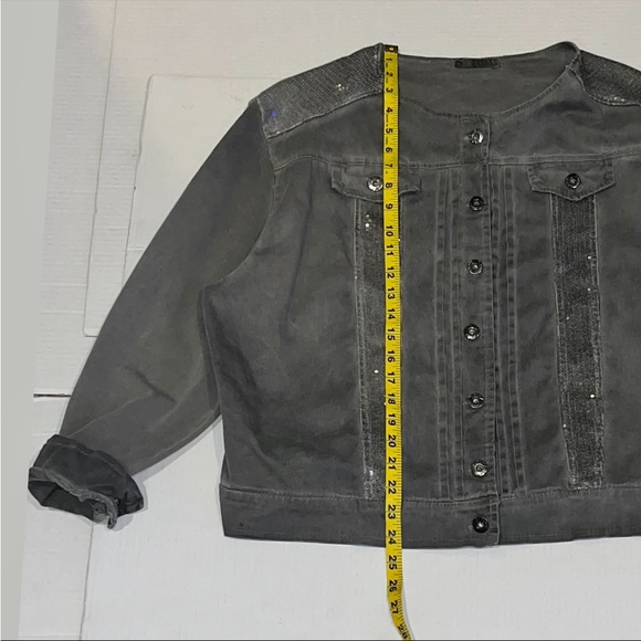 LA BASS Sequined Denim Jackets - Picture 14 of 15